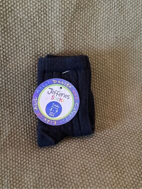 Jefferies Socks Kids Black Ribbed Socks - Toddler